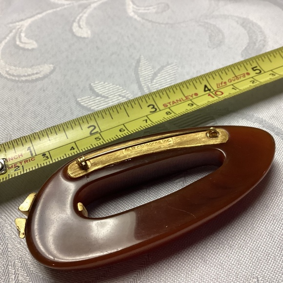 Midcentury modern BOOMERANG BROOCH SIGNED BY LIZ CLAIBORNE - Picture 7 of 9